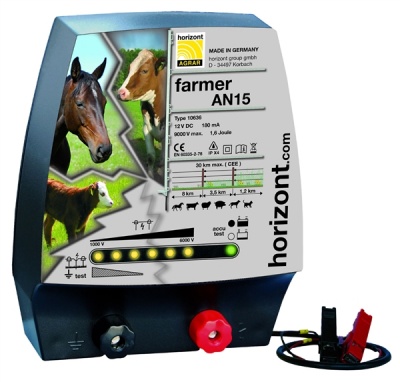Farmer AN15 Energiser - mains or 12 volt energiser - with load sensing circuitory